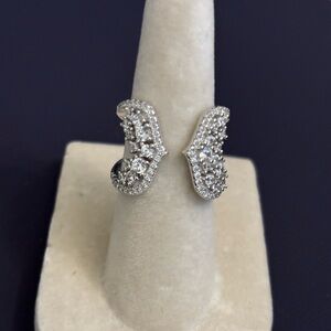 CZ 925 beautiful Sparkling Silver Crystal Ring size 5